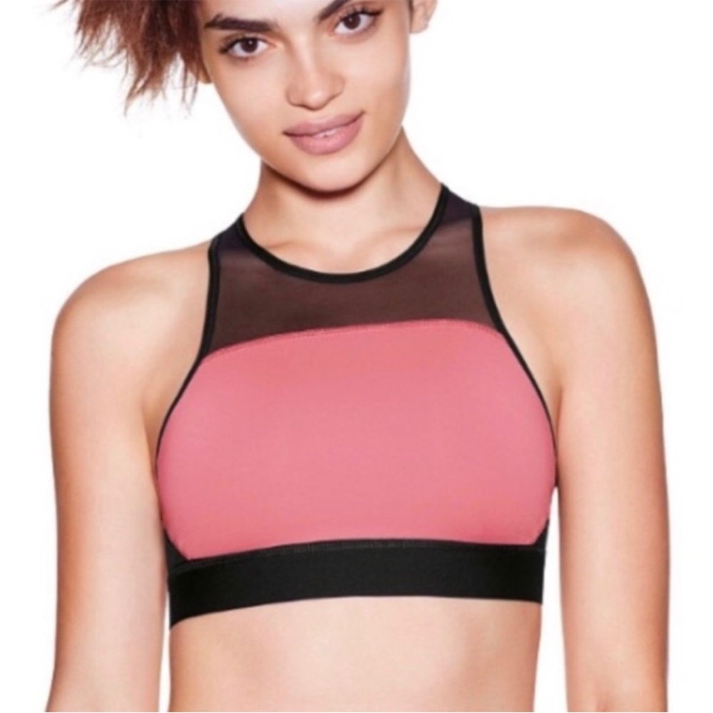 PINK Victoria's Secret NWT Crop Haut Court Mesh Racerback Sports Bra